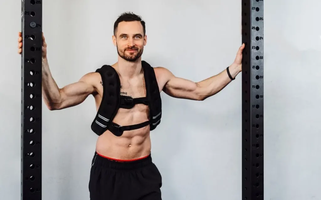 exercice dos maison avec des gilets lestés