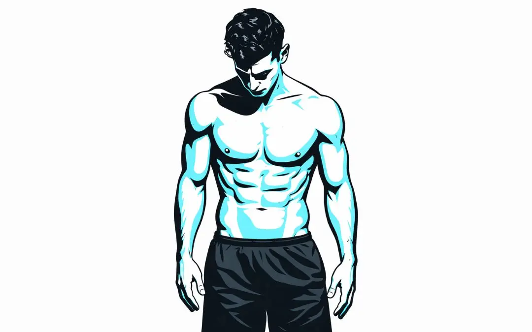 illustration d'un homme qui a des abdos visible