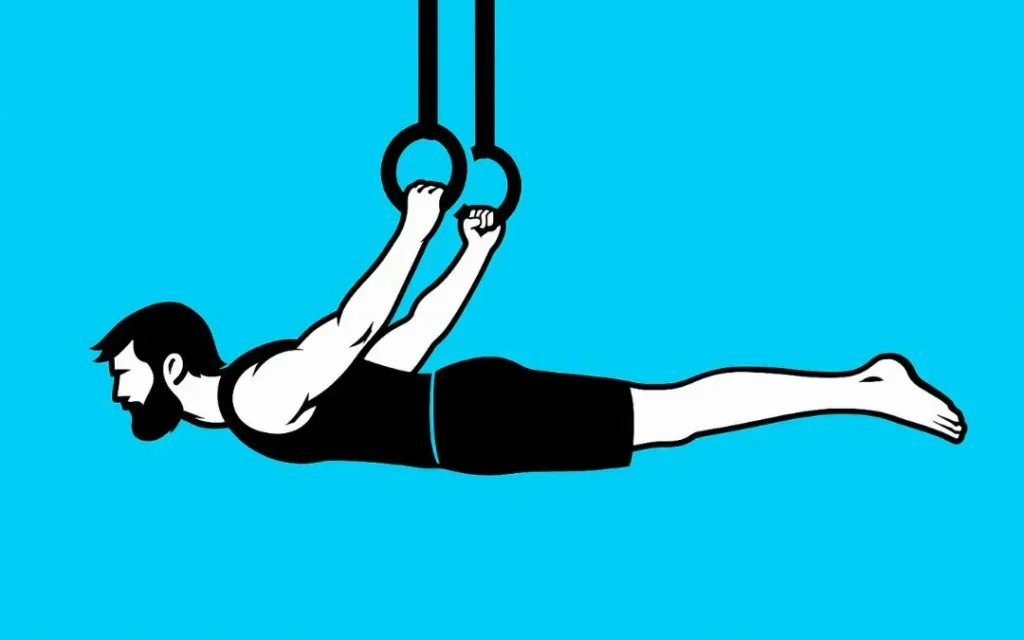 dessin d'un homme qui fait un sraddle back lever
