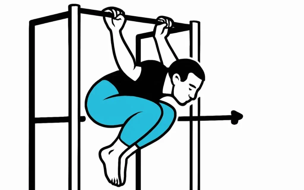 illustration d'une homme qui réalise une figure de callisthénie, le tuck back lever