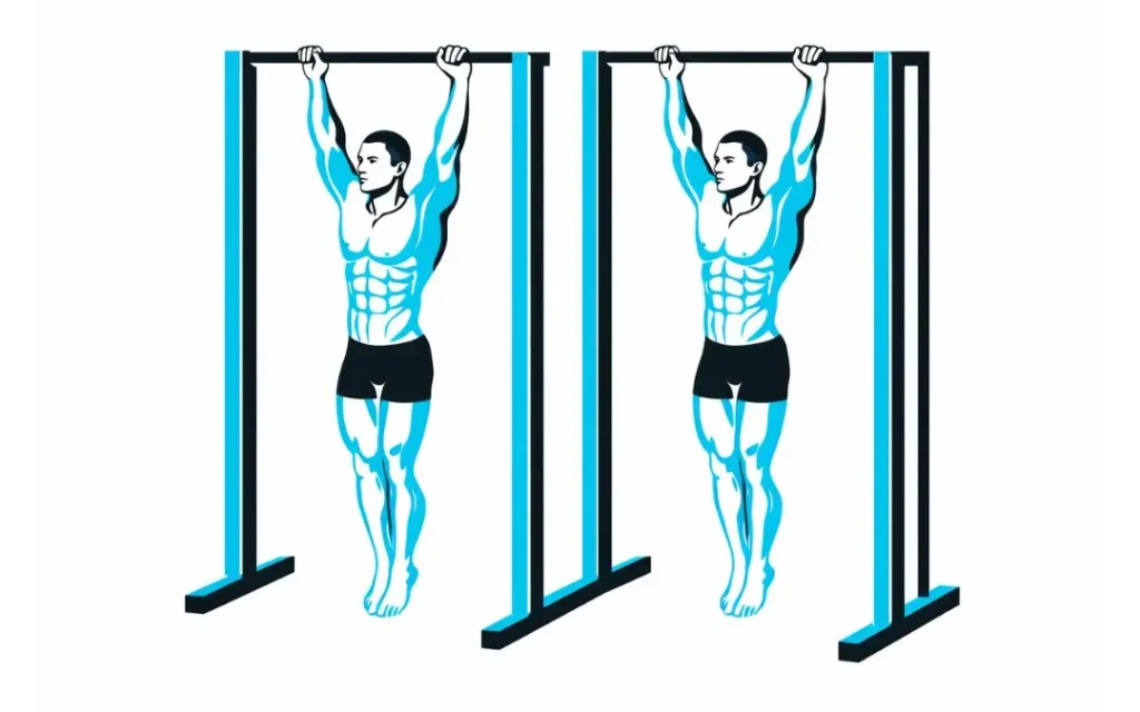 illustration de l'exécution du dead hang en callisthénie